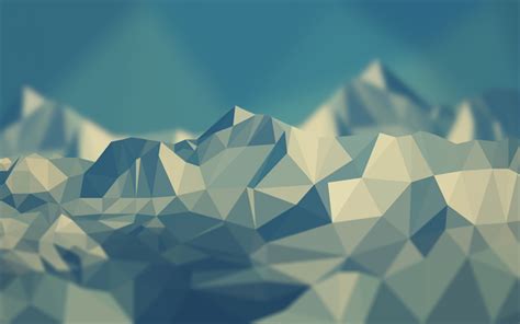 Download Wallpapers Polygon Abstraction Mountain Landscape Geometric