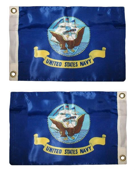 12x18 us navy emblem flag double sided nylon outdoor boat flag heavy duty flags