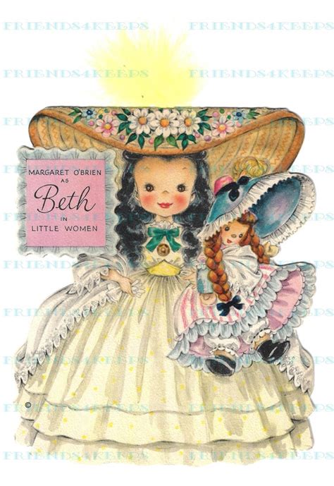 Little Women Beth Printable Vintage Front And Back Greeting Etsy