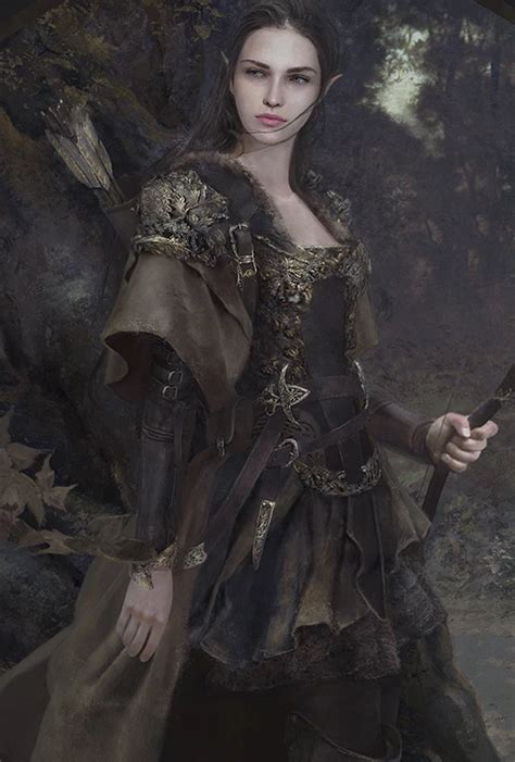 Pathfinder Kingmaker Portraits Elven Woman Portrait Album Female Elf