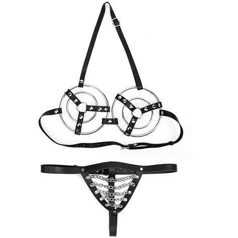 Womanthong Harness Bra Lingerie Fetish Bondage G String Briefs Underwear Female Chastity Belt