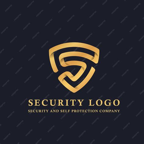 Premium Vector Gold Security Logo And Business Card Template Shield