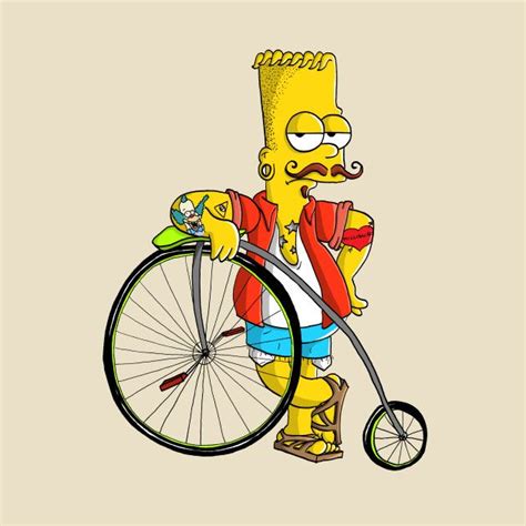 Funny Hipster Bart Simpson T Shirt The Shirt List Simpson Hipster Funny Bart Simpson