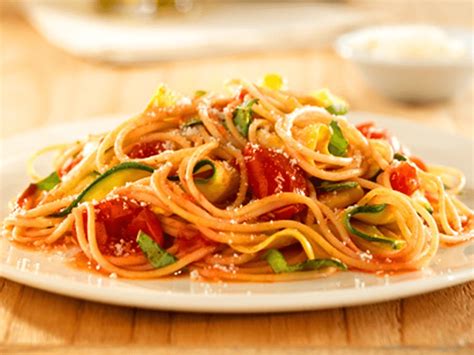 Barilla® Whole Grain Spaghetti With Zucchini And Yellow Squash Ribbons
