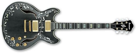 Guitares Electriques Ibanez As 93 Pv Transparent Black As 93 Pv