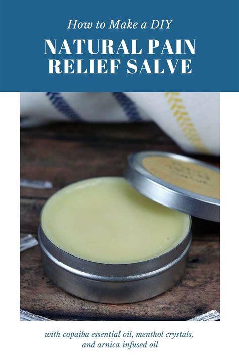 Homemade Pain Relief Salve With Arnica And Copaiba Essential Oil