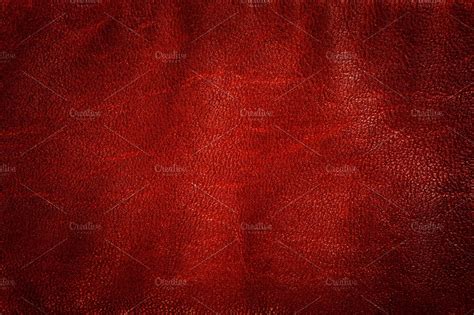 Genuine Red Leather Background High Quality Beauty And Fashion Stock