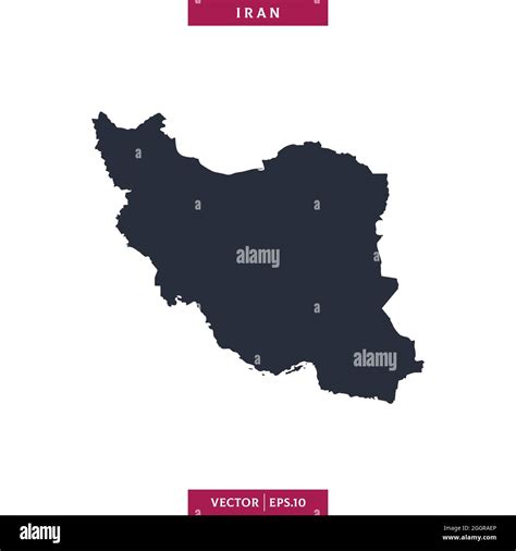 Detailed Map Of Iran Vector Stock Illustration Design Template Vector