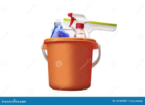 Cleaning Tools In The Bucket Stock Image Image Of Equipment