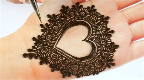New Heart Mehndi Design For Wedding Mehendi Design Front Hand Simple