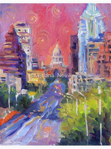 Austin Downtown Art Painting Congress Avenue Svetlana Novikova