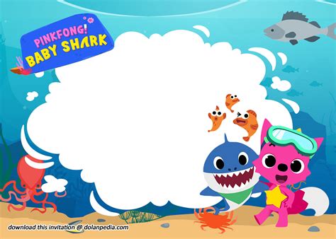 Free Printable Baby Shark Invitation Birthday Templates Dolanpedia