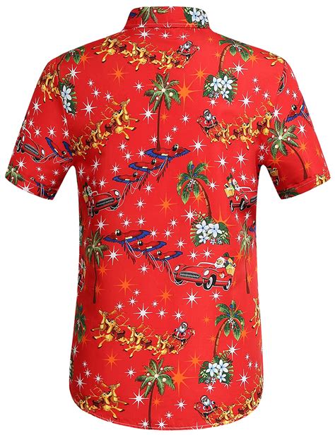Men Shirts Sslr Mens Christmas Vacation Shirt Short Sleeve Christmas Hawaiian Shirts For Men