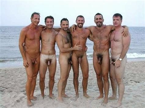Group Nude Beach Men Cumception