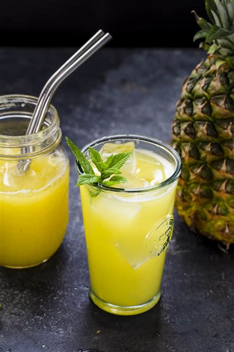 Fresh Pineapple Juice Recipe Sandhyas Kitchen