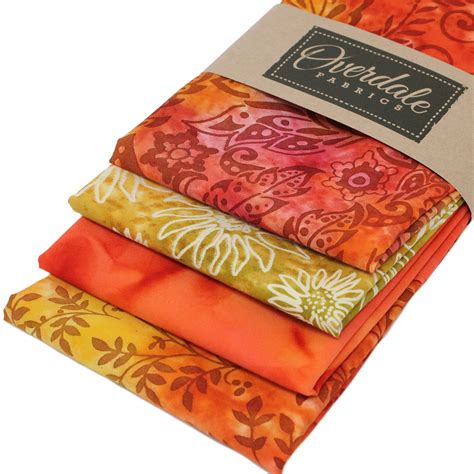 4 Fat Quarters Batik Bundle Jakarta Sunset Overdale Fabrics