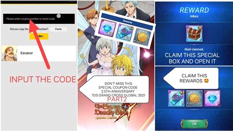 Special Coupon Code Free 5💎 And 3 Ssr Tickets 7ds Grand Cross 25th