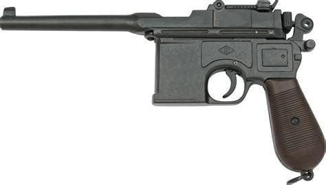 Dx1024 Denix 1896 German C96 Automatic Mauser Broom Handle Pistol Replica