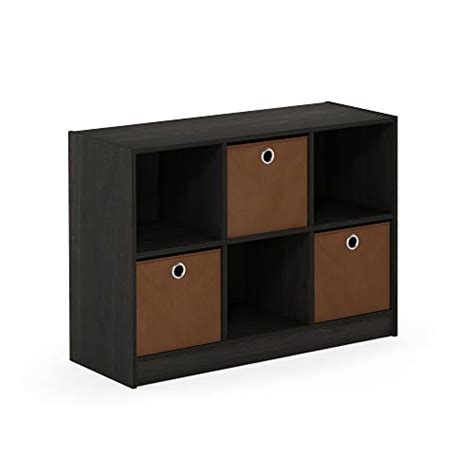 Furinno 99940 Exbr 3x2 Bookcase Storage With Bins Espressobrown 6