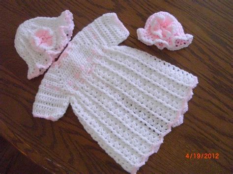 Preemie Hat Project Latest Preemie Gown Pink Trim Crochet Bebe