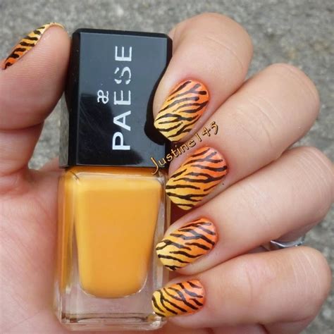 Tiger Nails Nail Art By Justine145 Nailpolis Museum Of Nail Art