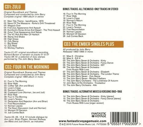 John Barry Filmmusik John Barry Soundtracks And Singles 3 Cds Jpc