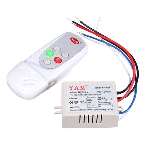 What options are available for remote control light switches? YAM AC 220V Wireless Light Digital Switch with Remote ...