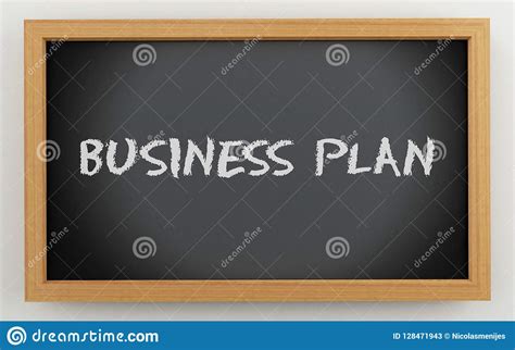 3d Chalkboard With Business Plan Text Stock Illustration Illustration