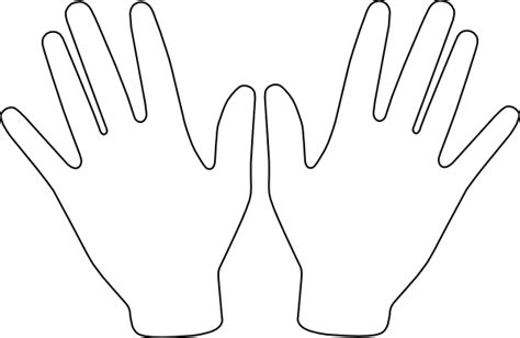 Two Hands Clipart Black And White Free Clipartix