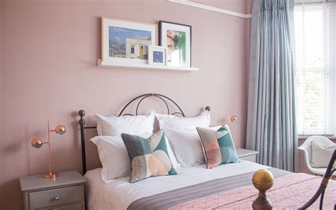 Blush Pink Bedroom Louise Misell Interiors Grey Curtains Bedroom
