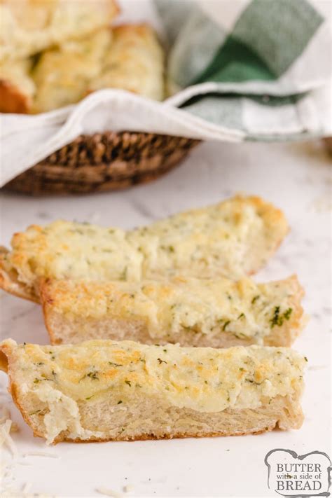 Easy Cheesy Garlic Bread Butter With A Side Of Bread