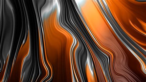 Wallpaper Abstract Fractal Graphics Orange And Black 7680x4320 Uhd 8k
