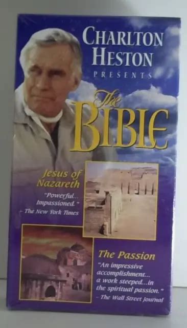 charlton heston presents the bible passion vhs 1993 sealed new 5 50 picclick