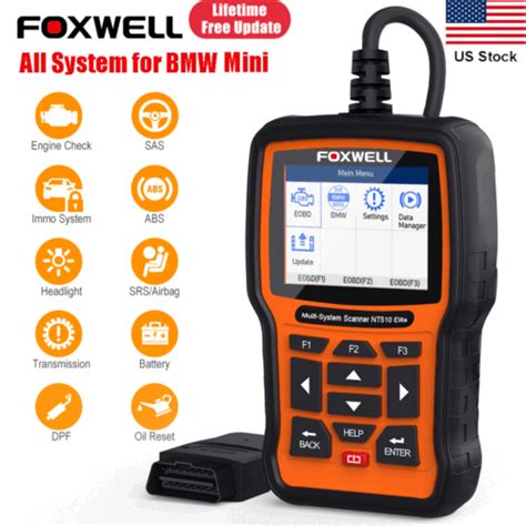 Foxwell Nt510 Elite For Bmw Full System Obd2 Scanner Abs Srs Dpf Tpms