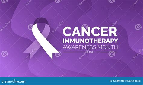 Cancer Immunotherapy Awareness Month Background Or Banner Design