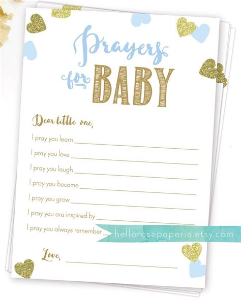 Baby bingo baby shower bingo baby shower activities baby shower parties artisan cake company blank bingo cards bingo sheets baby emily baby shower presents. Prayers for Baby Card Printable . Dear Little One . Blue ...