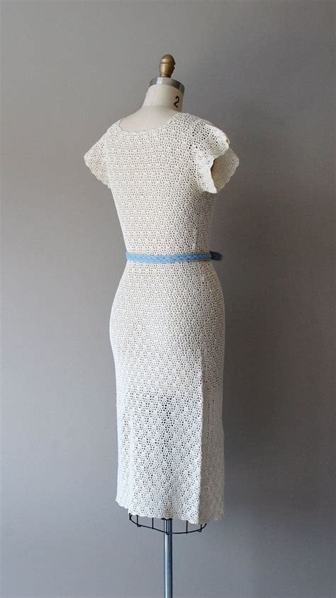 Crochet Vestido Vestido De La Década De 1930 30 Por Deargolden