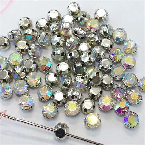 sew on rhinestones strass shiny glass beads crystal ab 100pcs lot 3 8mm crystals diy gem