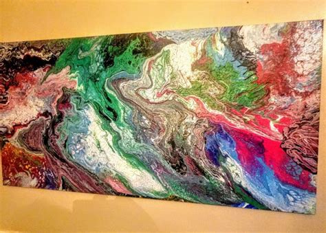 Large Liquid Flow Art Abstract Acrylic Painting On Canvas Etsy