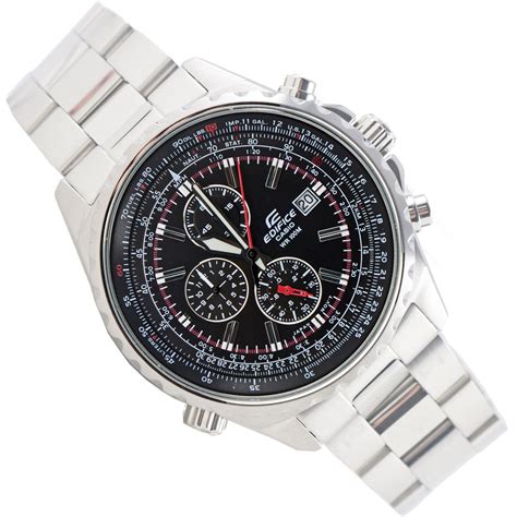 casio ef527d 1a edifice men s chronograph watch black dial 100m stainless steel 508911561431 ebay