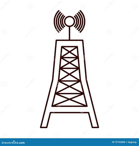 Antenna Communication Tower Stock Vector Illustration Of Occupation