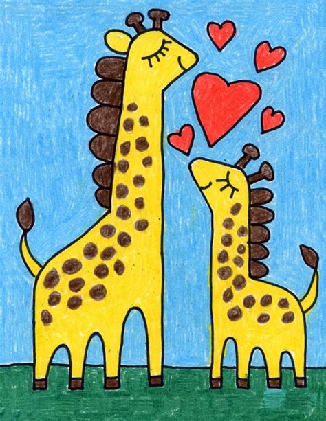 How To Draw A Giraffe Head · Art Projects For Kids — Jinzzy