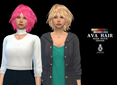 Ava Hair Mm At Leo Sims Sims 4 Updates
