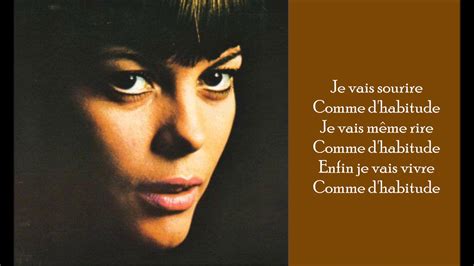 Comme D Habitude Mireille Mathieu Lyrics YouTube