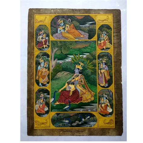 Indian Art Kama Sutra Illustration Krishna And Radha Fine Etsy