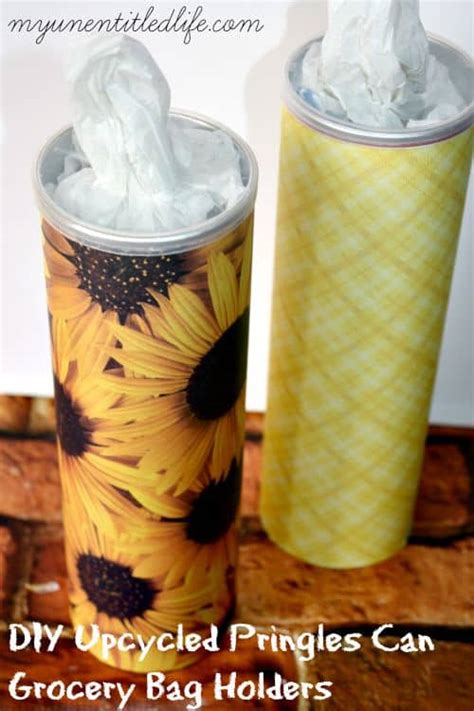 Diy Upcycled Pringles Can Grocery Bag Holder