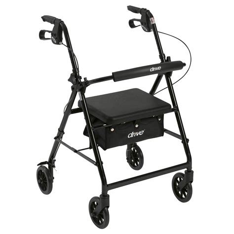 Drive Medical Rollator Rolling Walker With 6 Wheels Fold Up