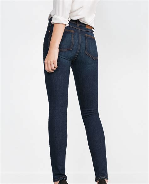 zara super skinny jeans in blue lyst