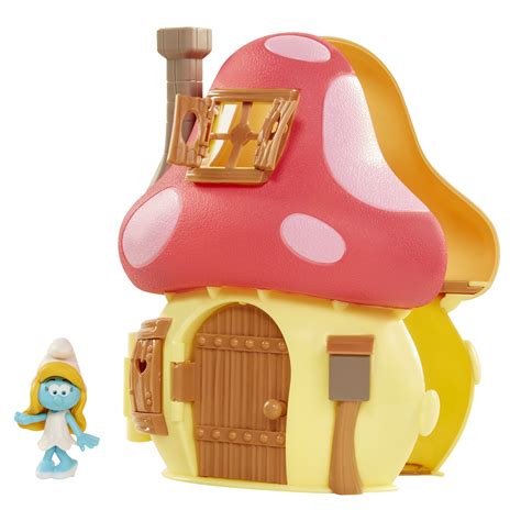 Smurfs The Lost Village Movie Mushroom House Playset With Smurfette