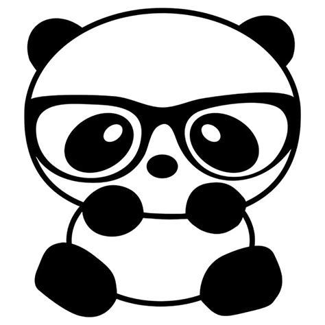 Nerdy Panda With Glasses Womens T Shirt Swag Swami